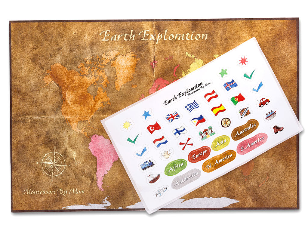 World Map & Sticker Set